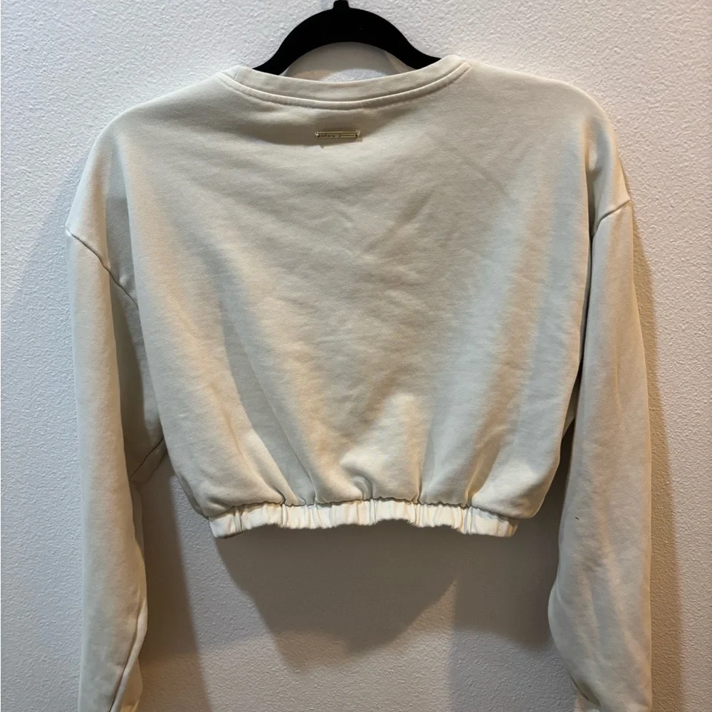 Gymshark x Whitney Simmons Cream cropped hoodie size small - Picture 8 of 12